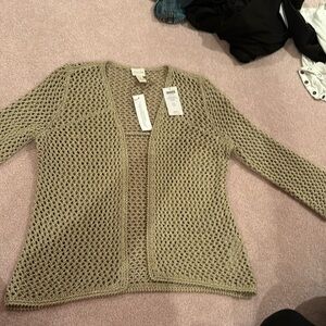 Shimmer mesh cardigan 3/4 sleeve